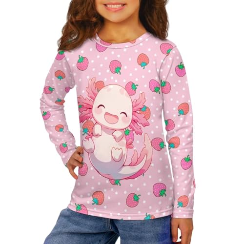 Image of WELLFLYHOM Long Sleeve T-Shirt for Boys Girls 3-16 Years Old Tee Tops Crewneck Pullover Shirts Fall Outfits