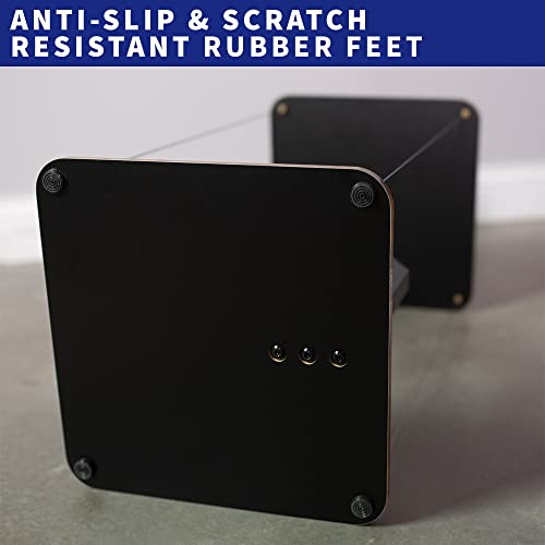 Vivo Anti-Gravity 12 Inch Speaker Floor Stand, Floating Modern Speaker Holder, Audio Platform, Tensegrity Display Shelf, 24 Inches High, Rustic Vintage Brown Surface, Black Frame, Stand-Ten02D #TOP7