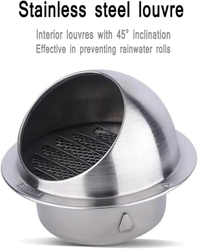 Grille d'aération murale ronde inox durable et résistante aux intempéries de façade - 4