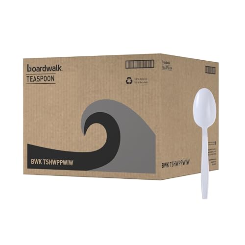Boardwalk Heavyweight Wrapped Polypropylene Cutlery, Teaspoon, White, 1,000/Carton by Boardwalk - Used condition - Image 8