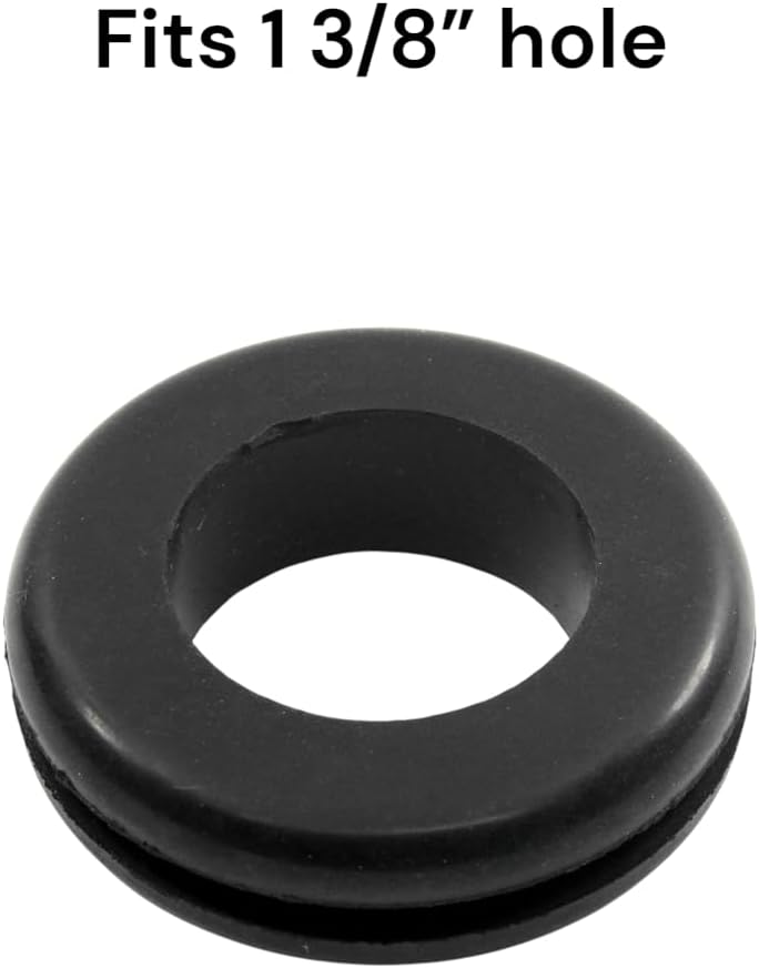Rubber Grommet Fits 1 3/8" Hole in 1/8" Thick Panel Has 1" Inner Diameter Hole (12)