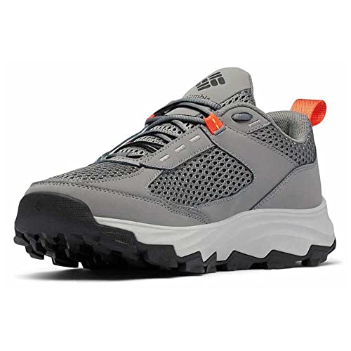 Columbia Men's Hatana Breathe Hiking Shoe, Titanium Grey Steel/Red Quartz, 12