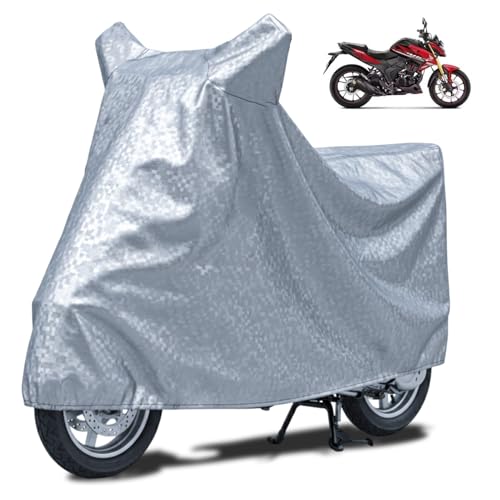Image of FABTEC Waterproof Bike Body Cover Compatible with Honda Hornet 2.0, A2 (Silver)