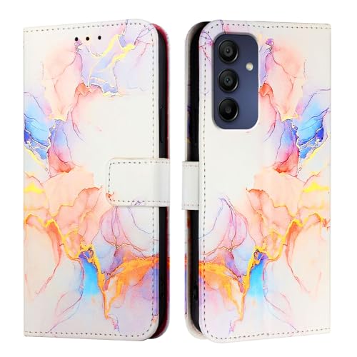 Coque Galaxy A16 finition cuir synthétique premium et motif marbre raffiné