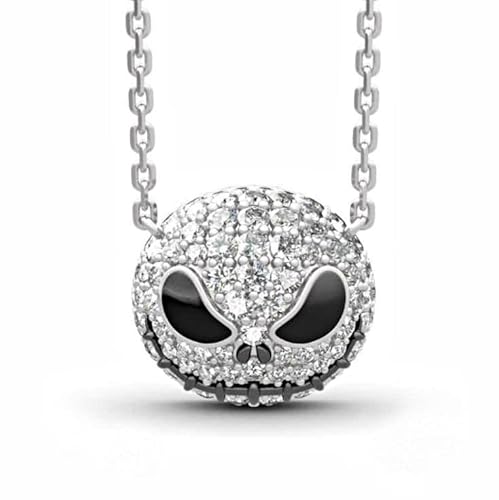 Norlso Halloween Earrings Pumpkin Necklace Rings Cute Skeleton Three Piece Set Fashionable Diamond Skull Halloween Women Gifts, Halloween Jewelry Gifts For Relatives, Friends And Kids #TOP1
