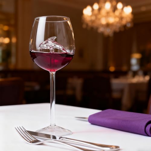 Verre à vin rouge dauphin intérieur 300ml, gobelet à pied pour cocktail et jus de fruits - 4