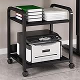 Conception facile à rouler : Déplacez-vous facilement dans votre bureau grâce au support pour imprimante sous le bureau, équipé de 4 roulettes universelles, dont 2 verrouillables. Il offre une mobilité et une stabilité optimales