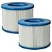Produktbild vhbw 2X Filterkartusche kompatibel mit Arebos 12 V 35 W, 50 W Pool - Ersatzfilter Blau Weiß