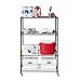 Seville Classics Solid Steel Wire Shelving Storage Unit Adjustable Shelves Organizer Rack, for Home, Kitchen, Office, Garage, Bedroom, Closet, Black, 4-Tier, 36