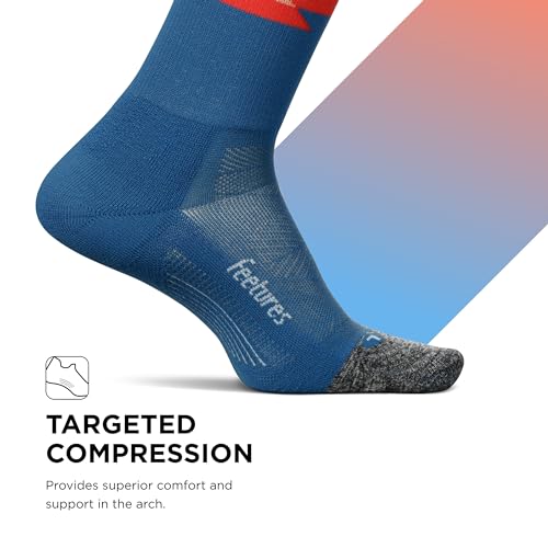 Image of Feetures Elite Light Cushion Mini Crew Sock - Sport Sock with Targeted Compression