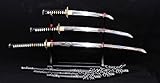 Lyuesword Hand Forged Japanese Clay Tempered Katana Wakizashi Tanto Set 3 Piece Real Cut