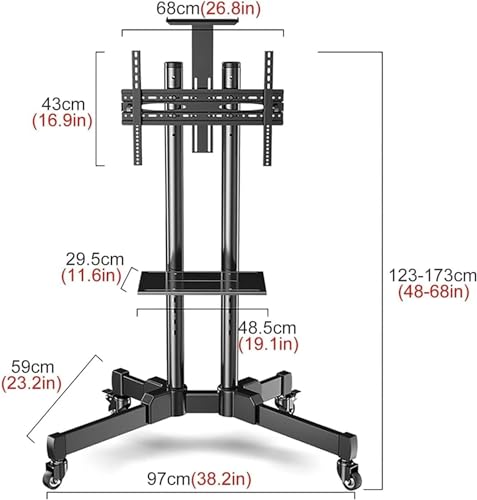 Soporte Rodante para TV de 32 a 70 Pulgadas con Ruedas y Estante miniatura 2