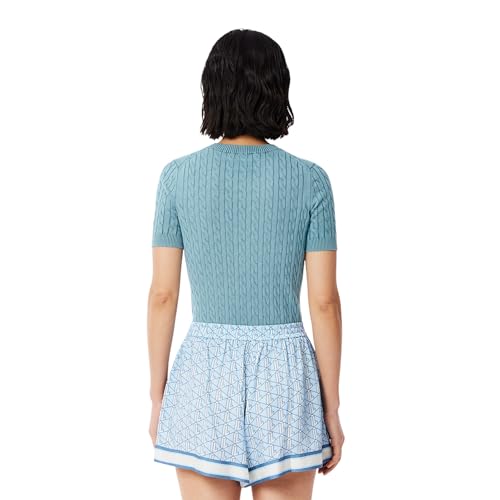 Lacoste Women's Washed Effect Cable Knit Sweater3