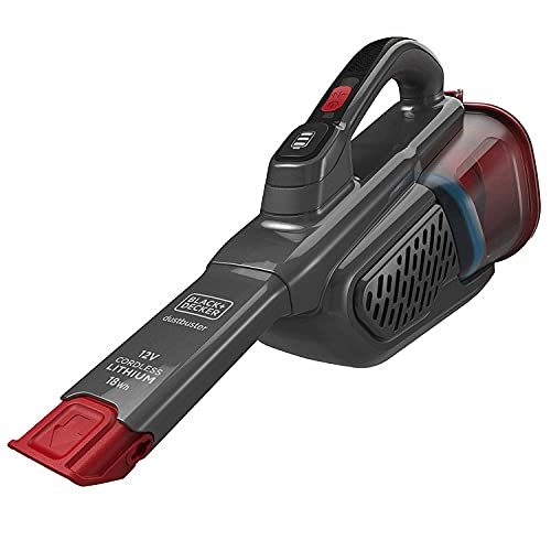 Black+Decker BHHV315J-QW - Aspirador de Mano inalámbrico, bateria de Litio de 12 V - 1,5 Ah, Capacidad del depósito: 700 Ml, Cargador de Enchufe, Cable alargador Integrado