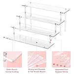 4 Tier Acrylic Display Risers, Clear Perfume Organizer Stand, Large Cupcake Stand Holder, Dessert Display for Party, Display Shelf for Figure and Collection, Riser Stand for Decoration and Organizer - Image 3