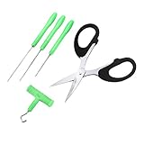 VGEBY Fishing Baiting Rig Tool Set, Bait Needle+Drill Puller Stringer + Fishing Line Cutter Plier Scissors Fishing Tackle Tools Fishing Hook Knot Tier Carp Bait Needle