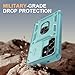 PASNEW Case for Samsung Galaxy S25 Ultra,360° Metal Finger Ring Kickstand & Slide Camera Cover,Armor Multi-Layer Military Heavy Duty Rugged Shockproof for Hard Shell S25Ultra 6.9