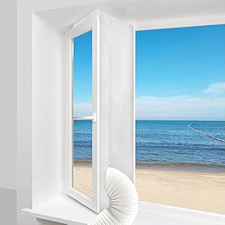 Guarnizione Universale per Finestre per Condizionatore,Applica a per Condizionatore Portatile Finestra e Finestre Universali,Condizionatore Finestra Guarnizione,Kit Condizionatore,Con Zip 400CM