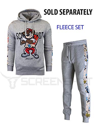 Screenshot-H11059 Mens Urban Hip Hop Premium Fleece Hoodie - Pullover Streetwear Urban Bear Cartoon Fashion Hooded Sweatshirt-H.grey-Medium #TOP3
