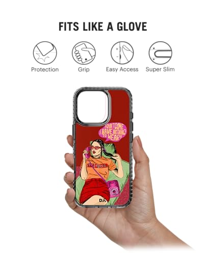 Image of DailyObjects Anti Social Babe Stride 2.0 Magnetic Case Cover Compatible with iPhone 16 Pro Max | Wireless Charging Slim Back Cover | 2 Layer Edge Protection & Shockproof