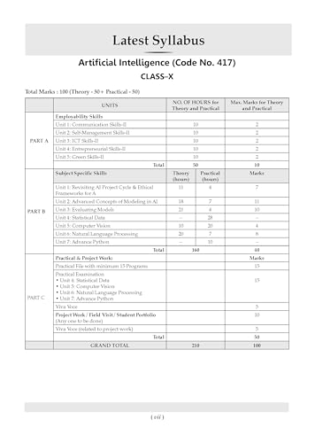 Image of Oswaal CBSE Class 10 Artificial Intelligence Question Bank | Chapter & Topic-wise Solved Papers (2017-2026) | Based on Syllabus (April 2026) | Includes 2026 Papers | For 2027 Exam