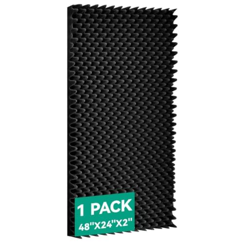 Geynnple 1 Pcs Sound Proof Foam Panels |48'×24'×2' Quick-Recovery Soundproof Wall Panels | High...