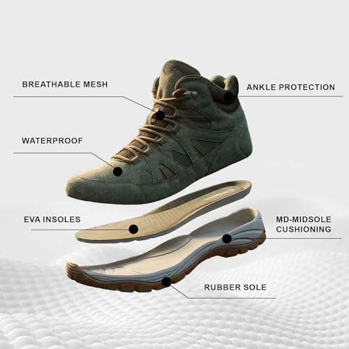 Chaussures de trekking hommes imperméables YOUTHUP marche extérieur - 4