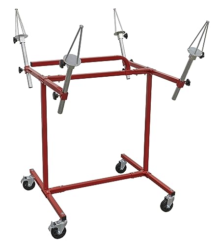 Support de réparation Sealey MK71 en alliage robuste pour peinture de 4 roues