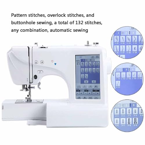 Borduurnaaimachine Met 7-Inch Lcd-Touchscreen, Borduuroppervlak 10 X 23,5 Cm En 10 X 10 Cm, 132 Soorten Steken, 398 Soorten Patrooncombinaties Voor Kleding, Hoed, Quilts, Ambachten - Image 4