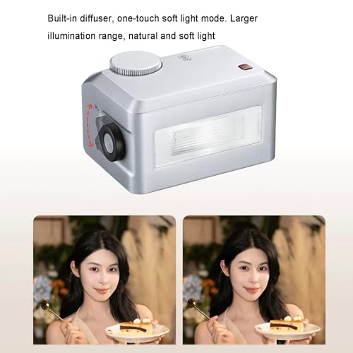 Mini On-Camera Flash, 560 Full Power Speedlight, 1.5s Recycle Time, 1/8000 HSS, with Hot Shoe Riser, Diffuser, Touchscreen, Rechargeable, for DSLR/Film Camera - Image 2