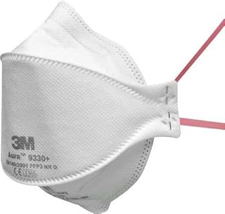 3M 9330+ Aura Fold Flat Unvalved Dust/Mist Respirator, FFP3 (Pack of 20)