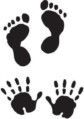 Mounted Rubber Baby Hands & Feet Stamp [Set of 2]