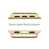 Apple Watch Adapter, Oittm Stainless Steel Apple Watch Band Connection Adaptor with Screwdriver Tools for Apple Watch & Sport & Edition (Gold 38mm)