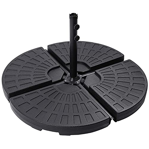 Parkland Set of 4 Cantilever Banana Parasol Umbrella Base Stand Weights - Can be Filled with Water or Sand