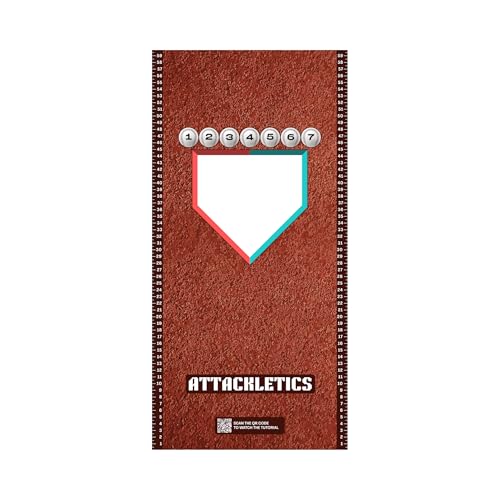 Attack Mat for Batting Tee Practice, Hitting Mat to Learn Optimal Contact Point, Tee and Foot Placement. (Attack Mat Brown)