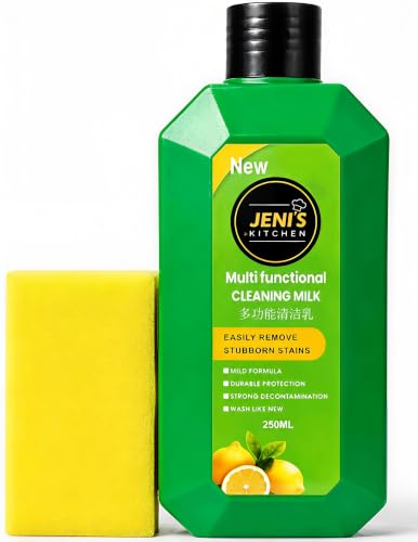 Japanese Multi-Functional Cleaning Milk | 250ML All Purpose Natural Cleaner Liquid for Kitchen & Bathroom | Strong Decontamination & Stain Remover for Stove Tops, Tiles, Glass & Steel (2)