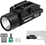 1200 Lumens Rail Mounted Compact Pistol Light LED Strobe Tactical Gun Flashlight Weaponlight for Picatinny MIL-STD-1913 and Glock Pistol Weapon Light with Cree XML2 LED,2 x CR123A Lithium Batteries