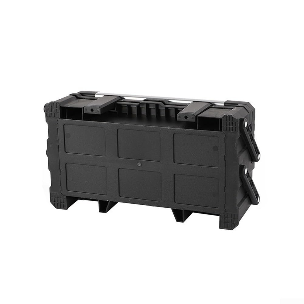 Organizer per attrezzi resistente con robusta impugnatura in alluminio e chiusura magnetica sicura, spaziosa custodia in plastica PP con divisori, 46 x 24 x 14,5 cm
