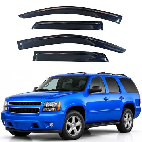 Image of IG Window Visors Fit for 2007-2014 Chevrolet /Chevy Tahoe, Out-Channel Rain Guards Vent Wind Deflectors 4PC, Car Accessories for 2007-2014 GMC Yukon