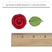 Global Sugar Art Premium Wedding & Party Edible Rose Cake & Cupcake Sugar Flowers, Red, 24 Count with Leaves by Chef Alan Tetreault