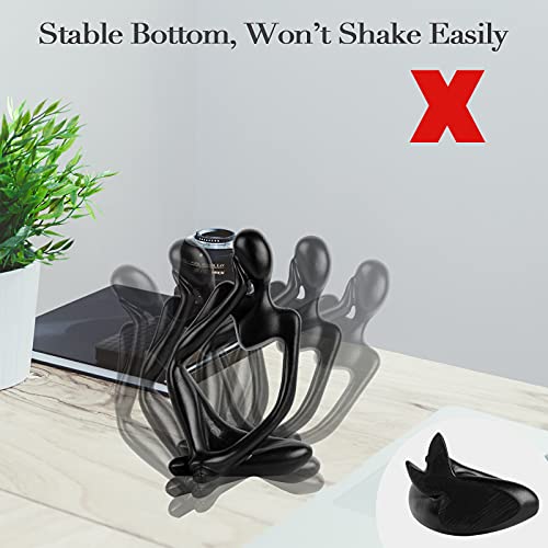 Ozzptuu Black Resin Thinker Style Abstract Sculpture Statue Collectible Figurines Home Office Bookshelf Desktop Decor (Small-Black-Left) #TOP3