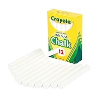 Crayola(R) Anti-Dust Chalk, (White) Box Of 12 Sticks