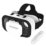 VR Headset,3D VR Glasses Virtual Reality Headset for iPhone & Android with Controller, Compatible 4.7-6.5 inch, Adjustable Universal Virtual Reality Goggles for Kids & Adults