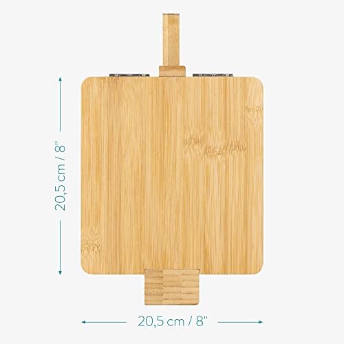 Navaris Bamboo Tortilla Press - Pataconera Tortilla Quesadilla Maker Flour Dough Press for Quesadillas Tortillas Indian Roti Tostones Patacones