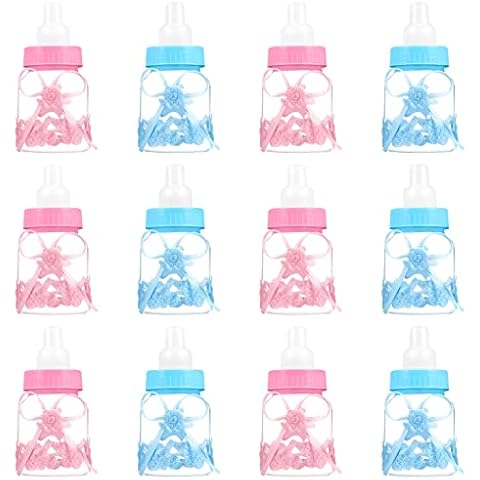 Siumir 12PCS Biberón de Plástico Mini Botella de Caramelo Cover
