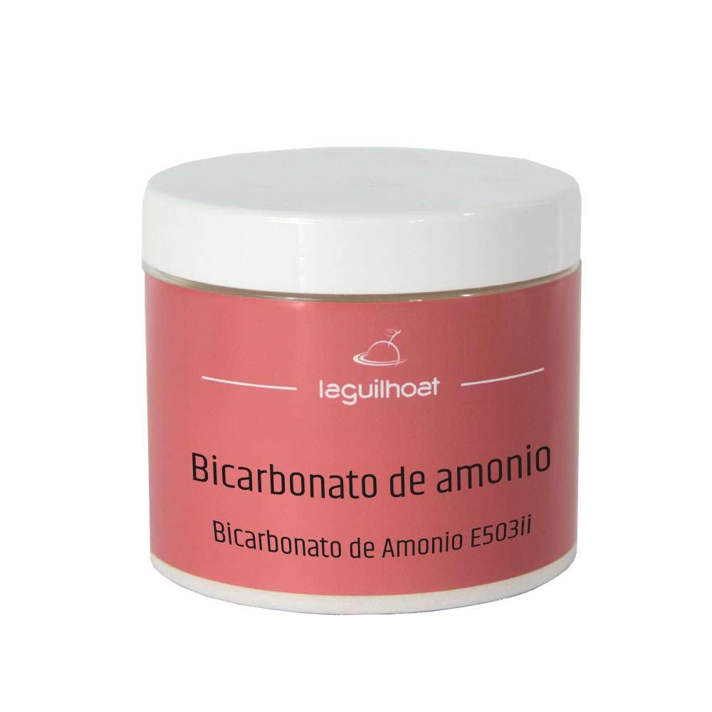 Bicarbonato de amonio 350 g Agente leudante para repostería y panadería Sin gluten Bote hermético