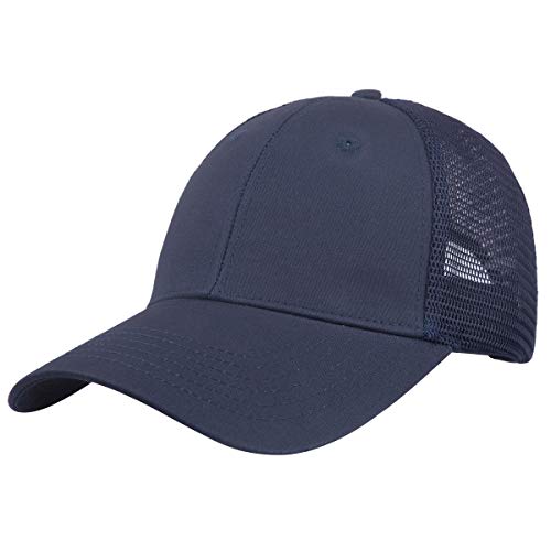 Moonsix Breathable Baseball Cap For Men Women Mesh Dad Hat For Sports Snapback Hats, Solid Navy Blue #TOP15