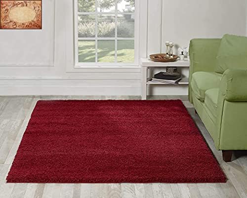 HMWD Modern Silver Grey Fluffy Thick Deep Pile Non-Slip Shaggy Area Rug Livingroom Bedroom Anti-Shed Floor Carpet Mat - 120x170 cm
