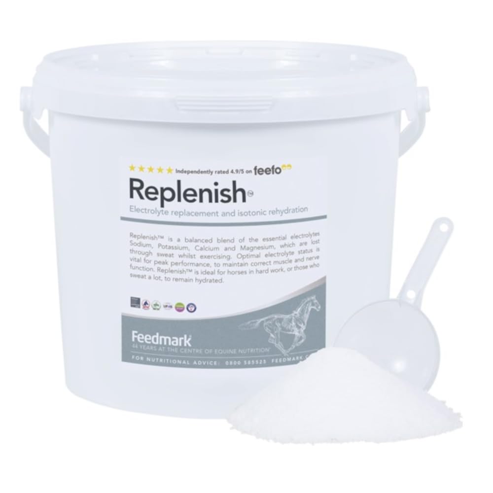 Feedmark Replenish™ Electrolyte Supplement for Horses | Daily Electrolyte Replacement & Isotonic Rehydration | 1.5kg (30 Days Supply) | Restores Fluid Balance, Supports Performance