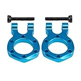 Für SCX10 Für Wrangler Für Gladiator Für TRX4 Für Element Für Enduro TF2 D90 CC01 1/10 CNC RC Abschlepphaken Waage Winde Stoßstange D-Ring Crawler RC Modifikationen Modelle(Blue)